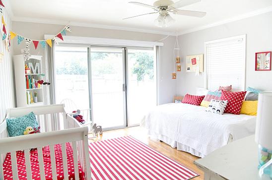 Un dormitorio de bebe a todo color!