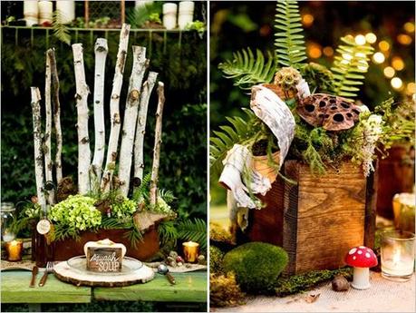 My Wedding Inspiration: troncos de árboles como motivo decorativo en las bodas