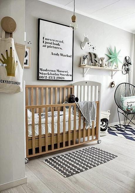 UN DORMITORIO PARA UN BEBE...... DE ESTILO NORDICO