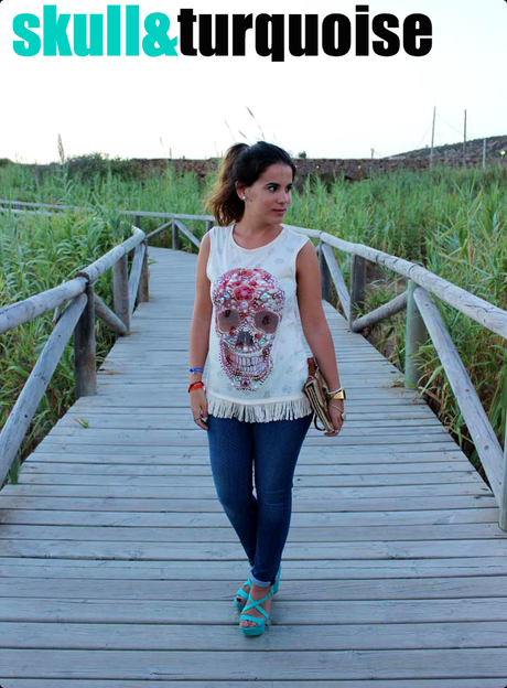 W.I.W: skull & turquoise