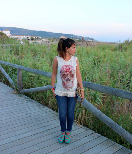 W.I.W: skull & turquoise