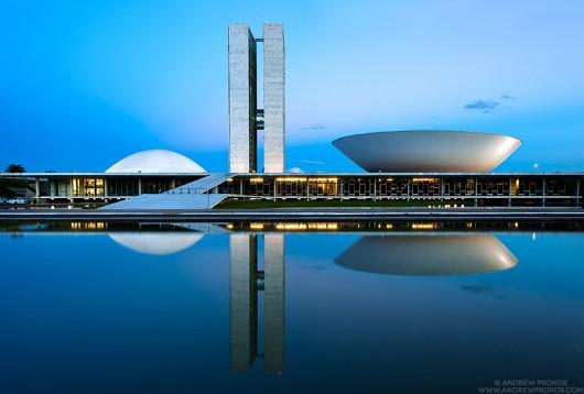 Fotografías nocturnas de la Brasilia de Niemeyer