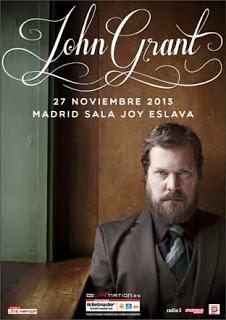 John Grant en noviembre en Barcelona, Madrid, Bilbao y Cartagena