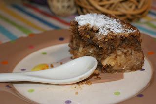 Tarta de nueces y manzana