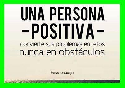 una persona positiva