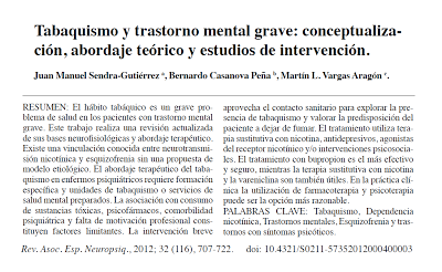 Tabaquismo y Trastorno Mental Grave - Sendra-Gutiérrez y col.