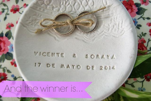 ¡Ya tenemos ganadora del porta-alianzas de cerámica personalizado!