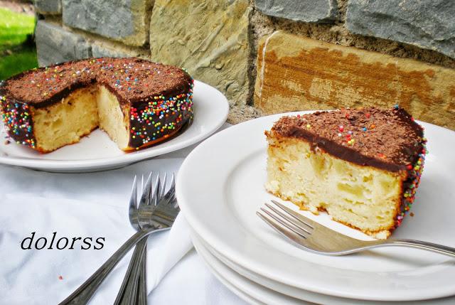 Pastel de peras y chocolate