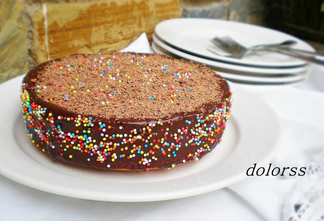 Pastel de peras y chocolate