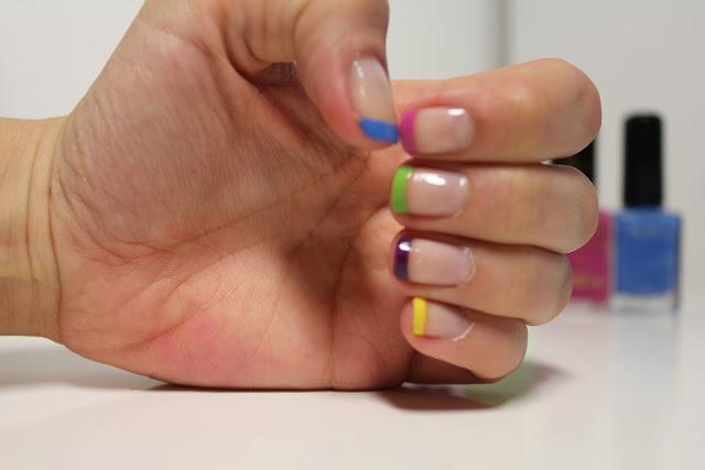 Manicura francesa a todo color!!