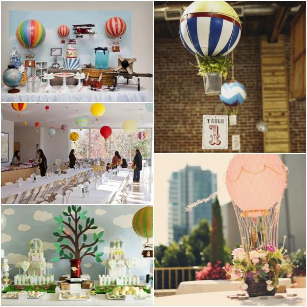Hot balloons wedding decor