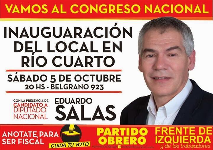 Inauguración de local del Partido Obrero en la Ciudad de Río IV