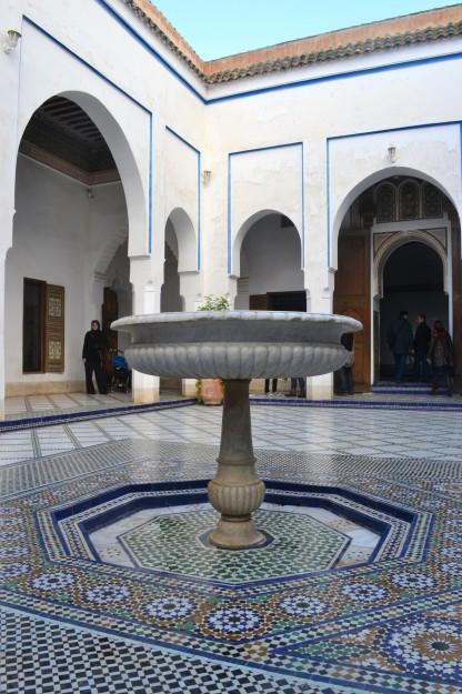 Fuente en el Palacio Bahía, Marrakech