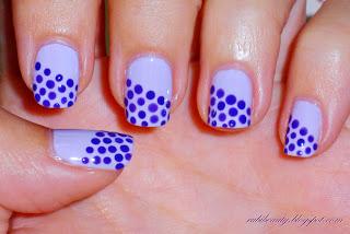 rubibeauty diseños dibujos variados uñas sencillos faciles puntos dots dotting tool DIY lila morado violet purple