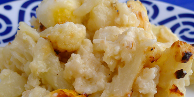 receta coliflor frita con patatas y queso
