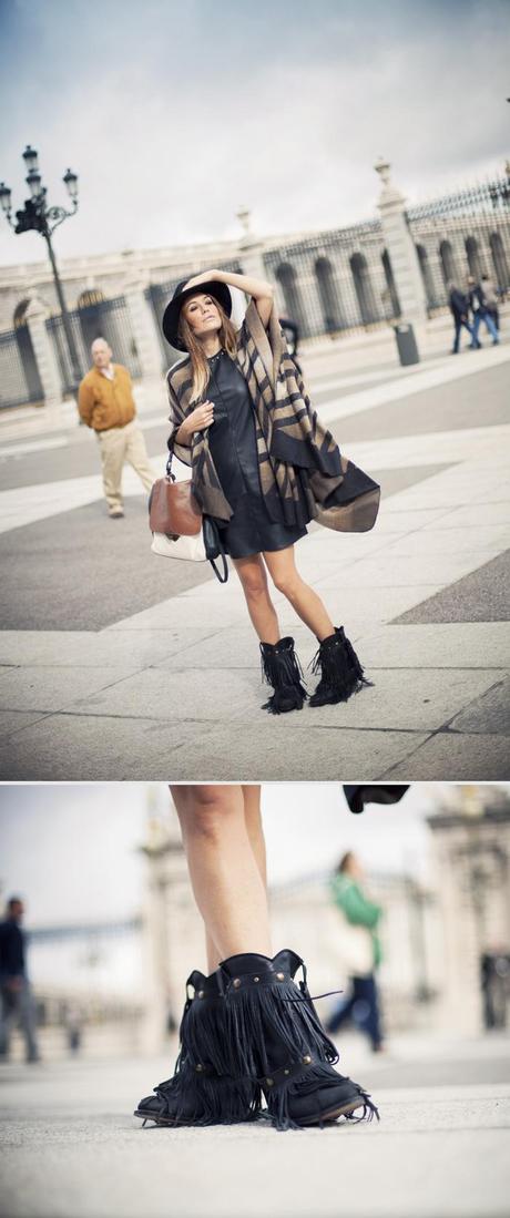 street style barbara crespo c&a perfect poncho royal palace madrid sendra boots christys hat street style barbara crespo c&a perfect poncho royal palace madrid sendra boots christys hat