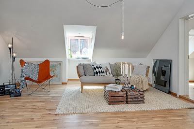 Apartamento Nórdico con toques Rústicos