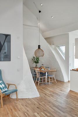 Apartamento Nórdico con toques Rústicos