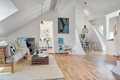 Apartamento Nórdico con toques Rústicos