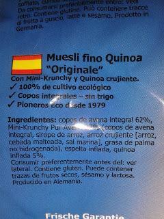 Etiqueta nutricional muesli quinoa etiqueta nutricional muesli quinoa