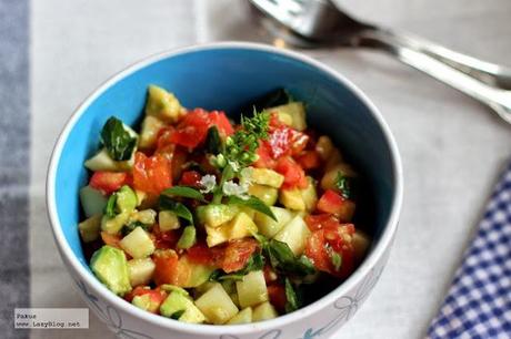 Ensalada de la huerta con aliño de albahaca para Love my salad Ensalada de la huerta con aliño de albahaca para Love my salad