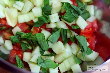 Ensalada de la huerta con aliño de albahaca para Love my salad Ensalada de la huerta con aliño de albahaca para Love my salad