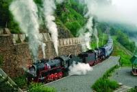 El tren que circuló sobre el hielo del Baikal