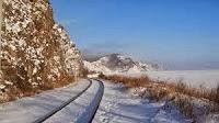El tren que circuló sobre el hielo del Baikal