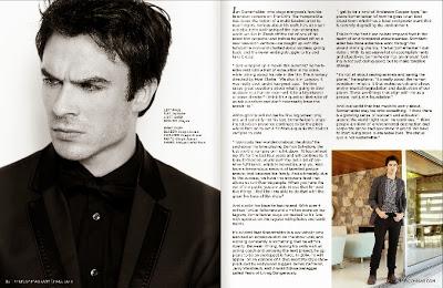 Portada + scans de Ian Somerhalder en Icon Magazine