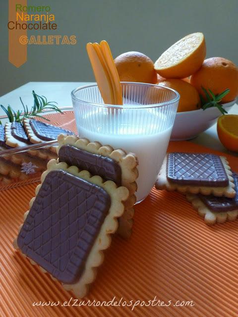 Galletas de Romero y Naranja con Chocolate