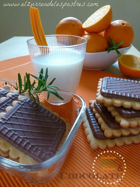 Galletas de Romero y Naranja con Chocolate