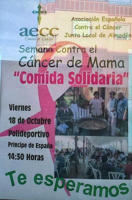 Comida solidaria contra el cancer de mama en Almadén