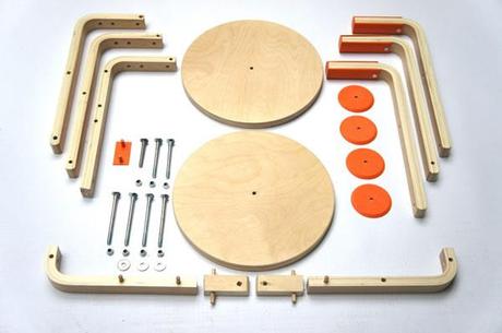 Draisienne :: bicicleta para niños construida con un taburete de IKEA