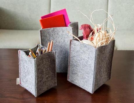 DIY CESTAS DE FIELTRO/ FELT BASKETS