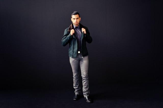 Military jacket with fur