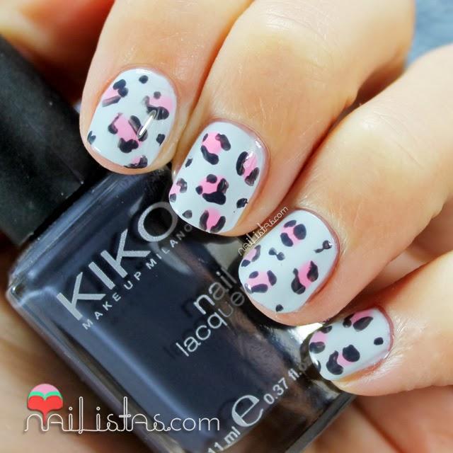 Uñas decoradas con leopardo baby | Nail art infantil