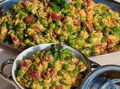 Guisantes jamón huevos