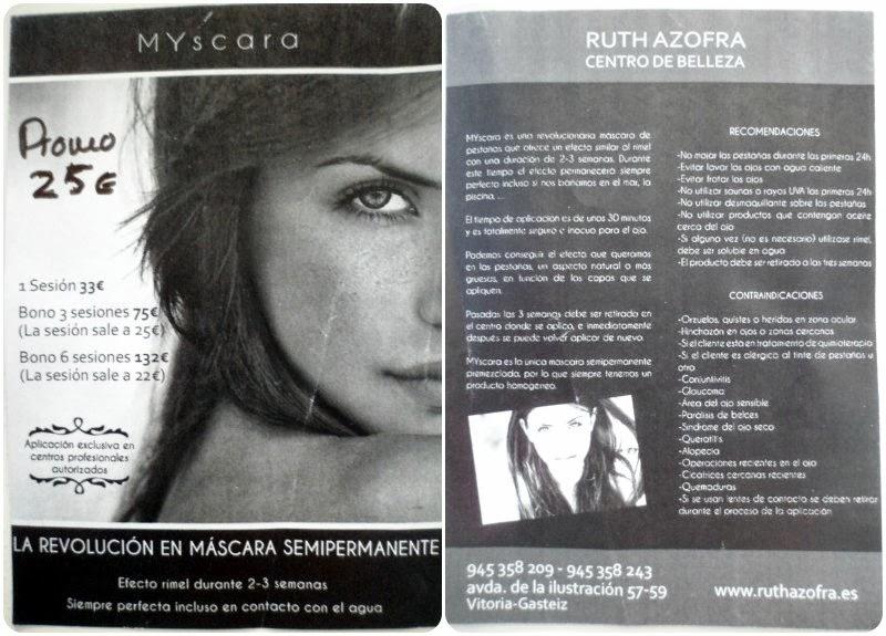 Máscara semipermantene Myscara en el Centro de Belleza Ruth Azofra