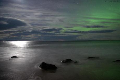 Aurora boreal en South Erradale, Escocia