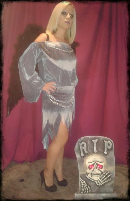 DISFRAZ HALLOWEEN:ANGEL NEGRO SENSUAL