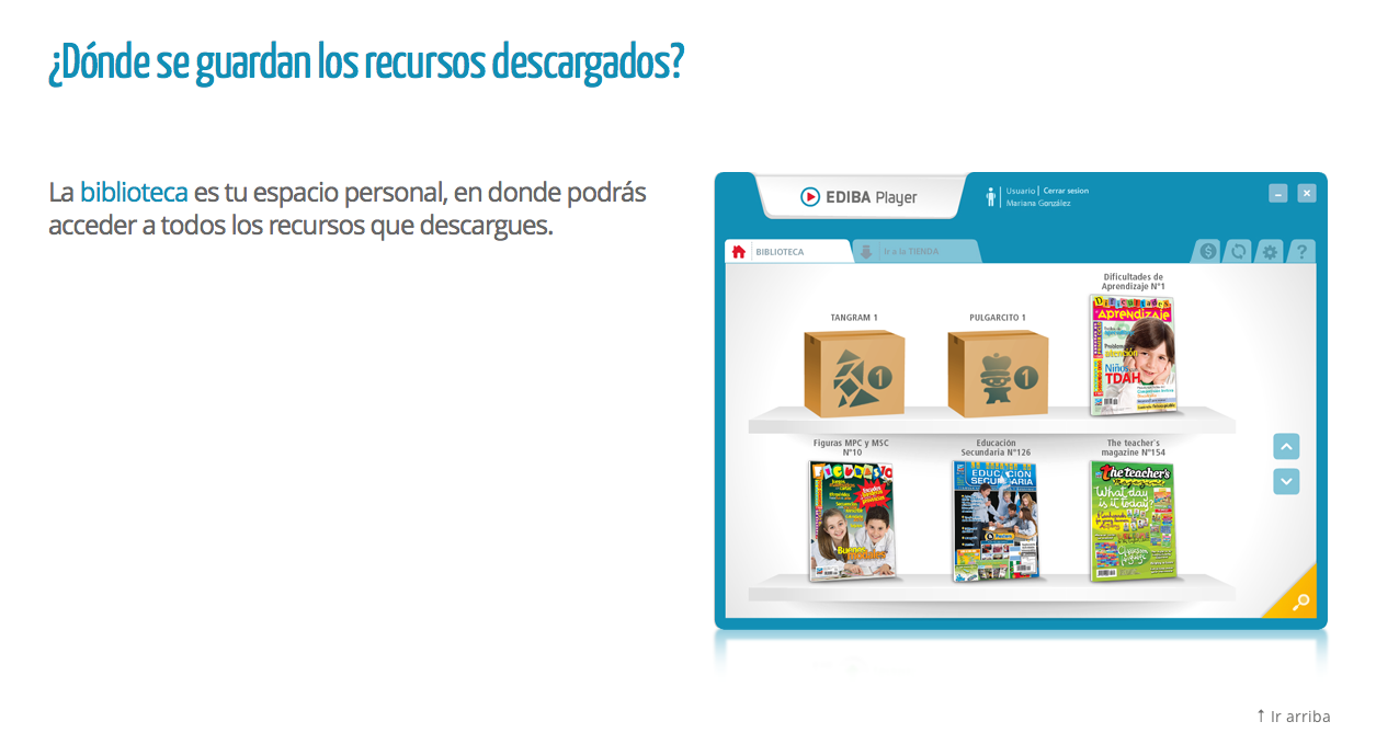 Ediba Player: Contenidos educativos para descargar