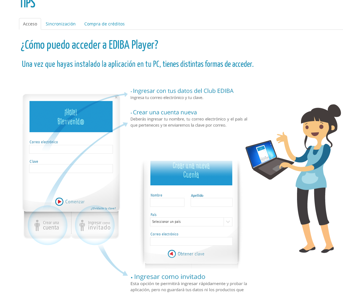 Ediba Player: Contenidos educativos para descargar