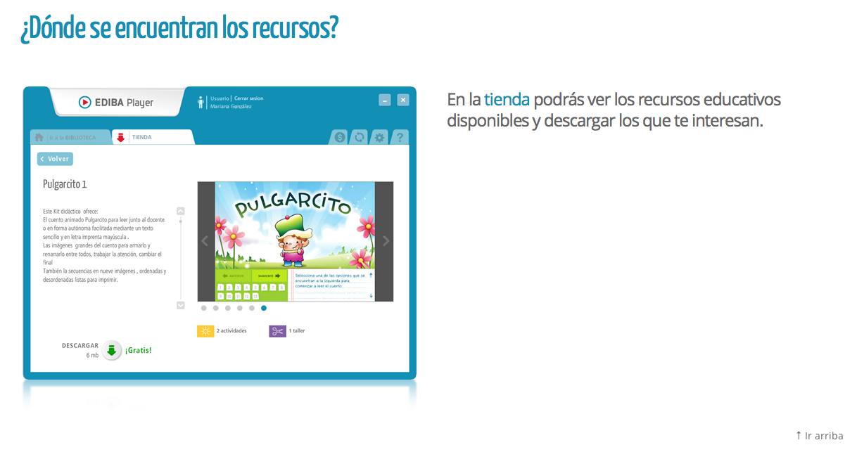 Ediba Player: Contenidos educativos para descargar