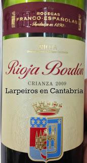 Vino Tinto Rioja Bordón Crianza 2009: NinjaBartender le define