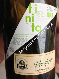 Vino Blanco Tinita 2012: Un rueda interesante