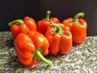 Pimientos rellenos de arroz y setas con un toque oriental