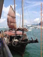 Pasear en Sampan en Hong Kong