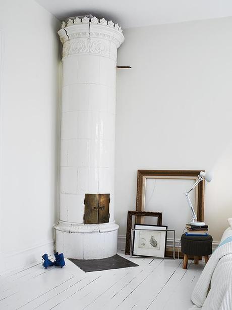 Decoracion escandinava con un toque de azul vintage