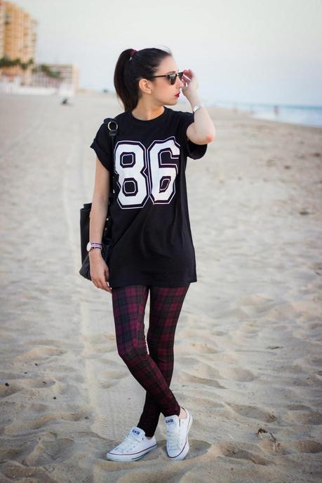 Sporty Shirt And Tartan For A Casual Look