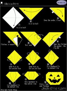 Calabaza de papel (papiroflexia) para Halloween
